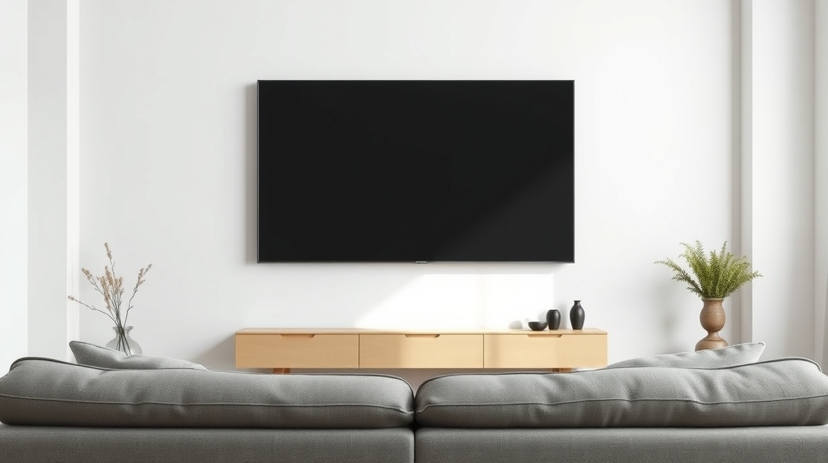 거실에 설치된 TV